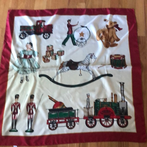 VTG Echo Christmas Ornament Print Festive & Gorgeous. 100% Silk - Picture 3 of 16